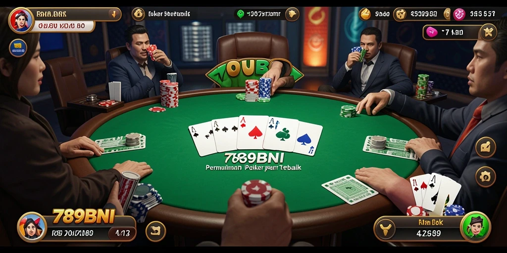 Screenshot utama 789BNI menampilkan aksi seru permainan Poker.