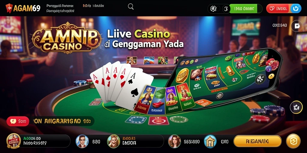 Tampilan gameplay Live Casino AGAM69 yang menarik dan interaktif.