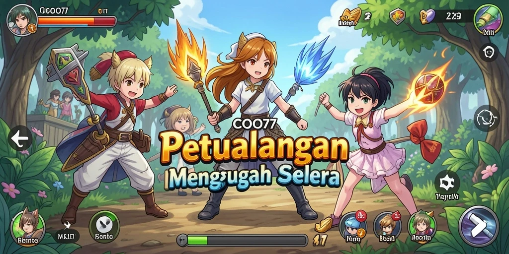 Screenshot menampilkan aksi seru dalam game Anime COO77.