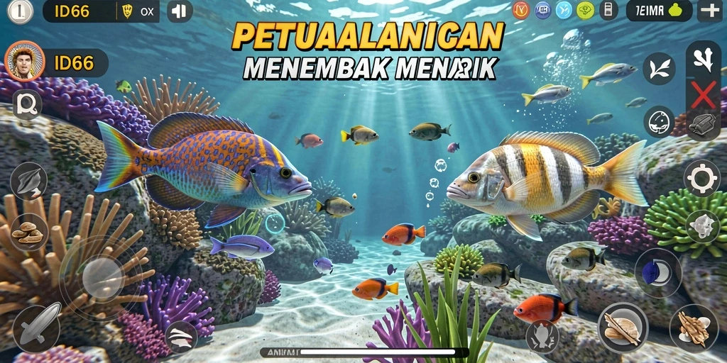 Gameplay seru menembak ikan di ID66.