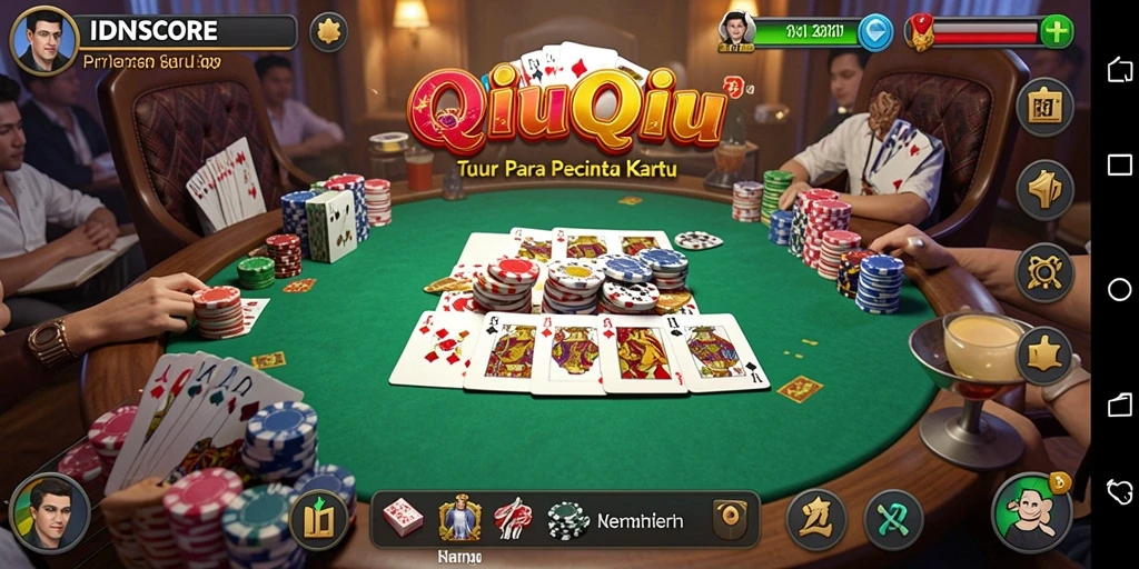 Gameplay QiuQiu yang mendebarkan di IDNSCORE.