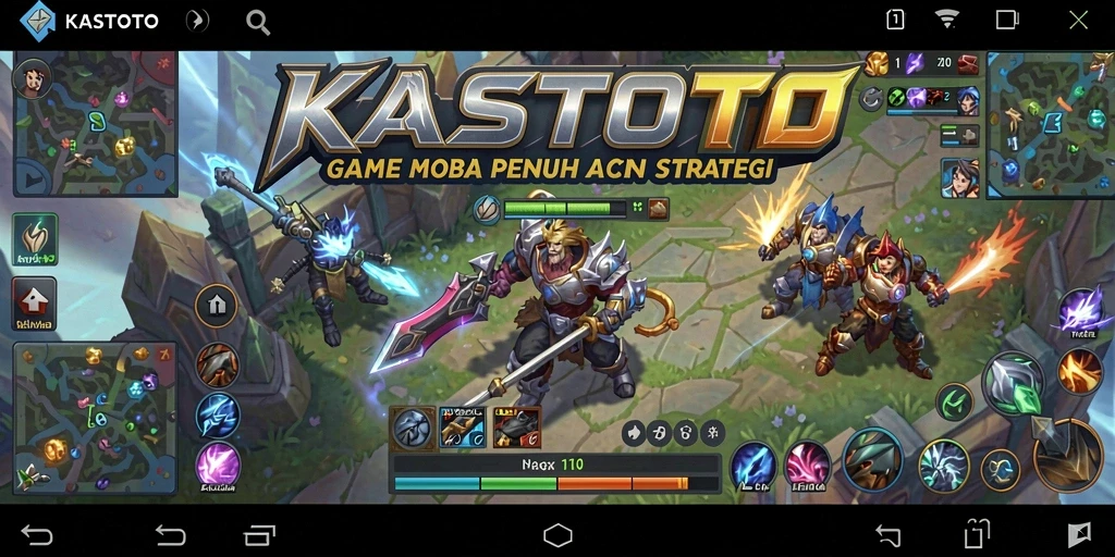 Screenshot gameplay KASTOTO yang menampilkan pertarungan tim yang intens.