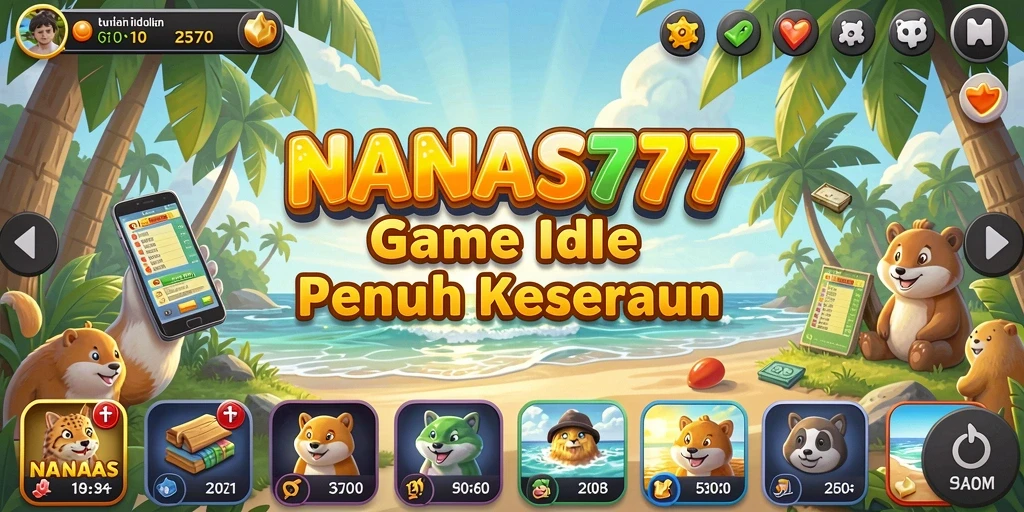 Tampilan gameplay NANAS777 yang menampilkan aksi Idle yang menarik.