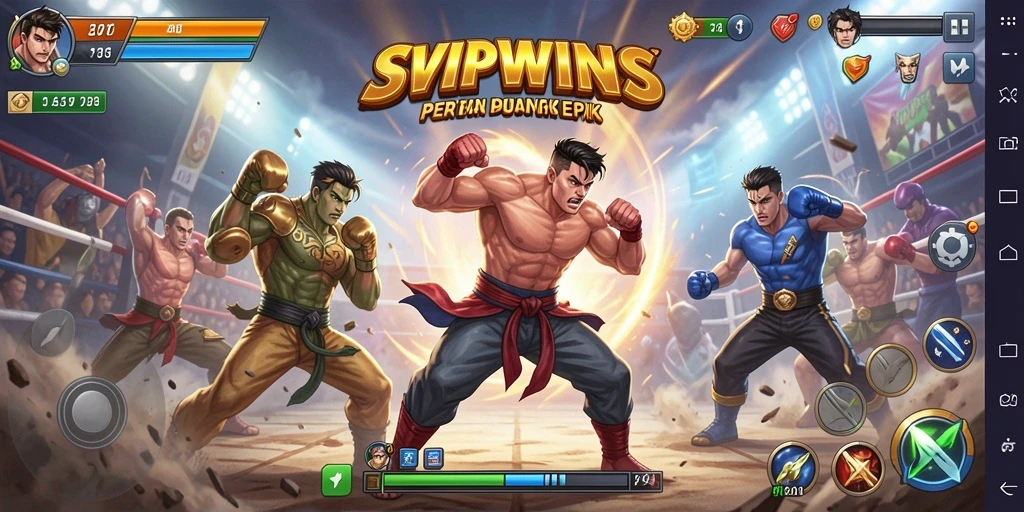 Screenshot gameplay <strong>SVIPWINS</strong> menunjukkan pertarungan seru dengan grafis memukau.